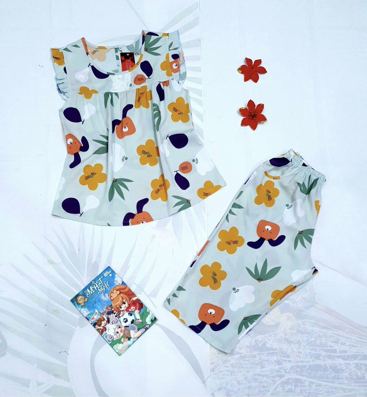 [45kg - 80kg] Đồ Bộ Măc Nhà, Đồ Bộ Nữ Lửng Tole (Lanh) 2 Da Tay Cánh Tiên Bigsize