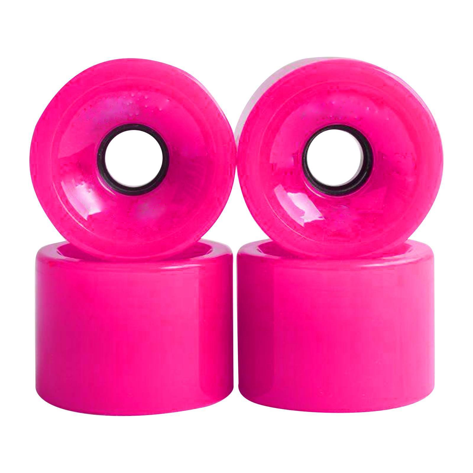 4Pcs Skateboard Wheels Set Replacement PU Roller 78A Longboard Parts