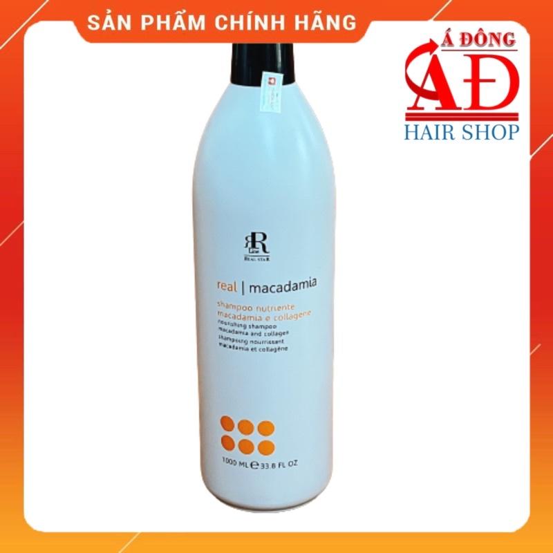 Dầu Gội Hấp Dưỡng Tóc Rr Line Real Macadamia Argan Therapy Silver Star Italy - Dầu Gội Maca 1000Ml