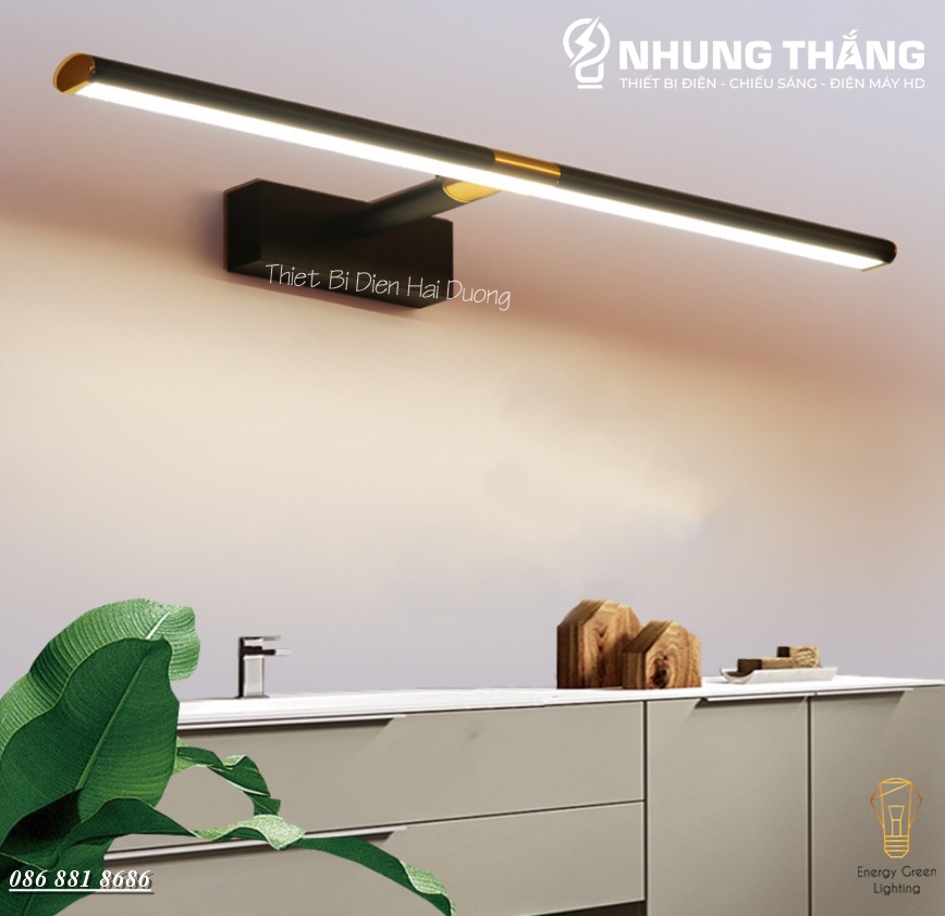 Đèn soi tranh - Đèn rọi gương Led Model 5058 60cm 12w 3 Chế Độ Ánh Sáng - Điều chỉnh được góc chiếu - Có Video