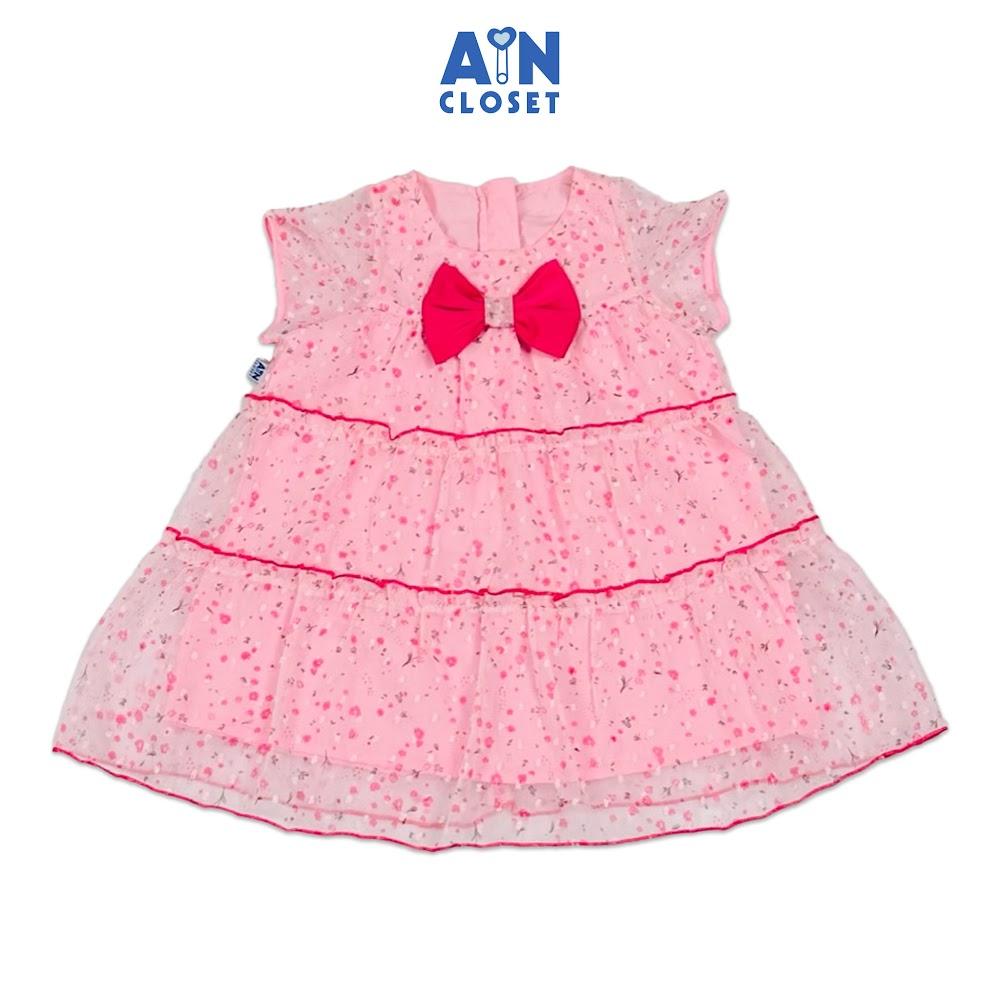 Đầm bé gái họa tiết Hoa Baby Hồng Voan - AICDBGEGBJA6 - AIN Closet
