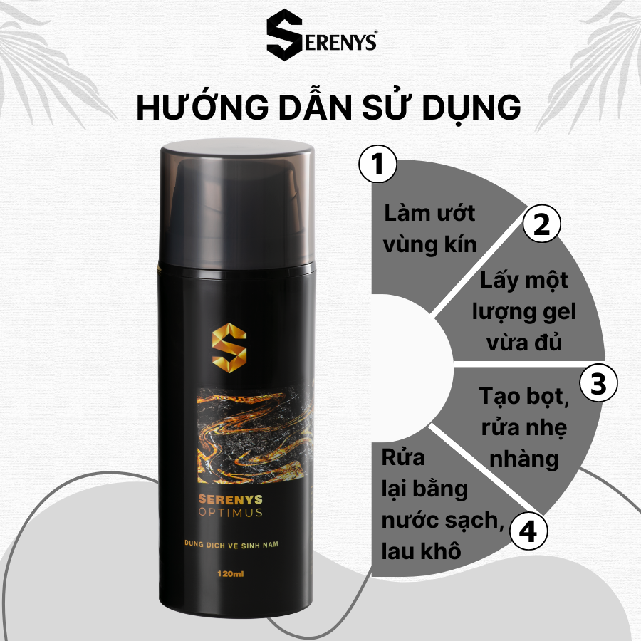 Gel vệ sinh làm sạch dưỡng ẩm vùng nhạy cảm cao cấp dành cho nam giới Serenys Optimus 120ml