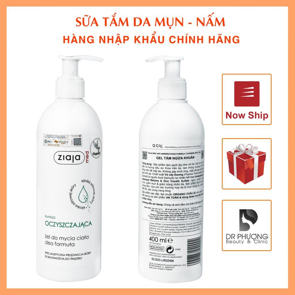 SỮA TẮM CHO DA MỤN NẤM ZIAJA 400ml