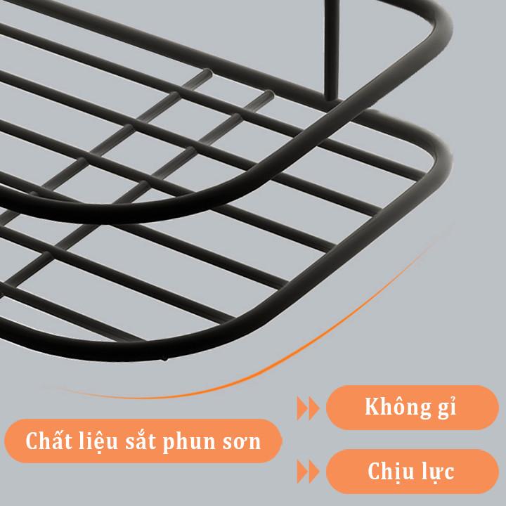 Kệ Dán Góc Tường Tam Giác Đựng Đồ Nhà Tắm, Nhà Bếp Kim Loại - Free Ship Toàn Quốc