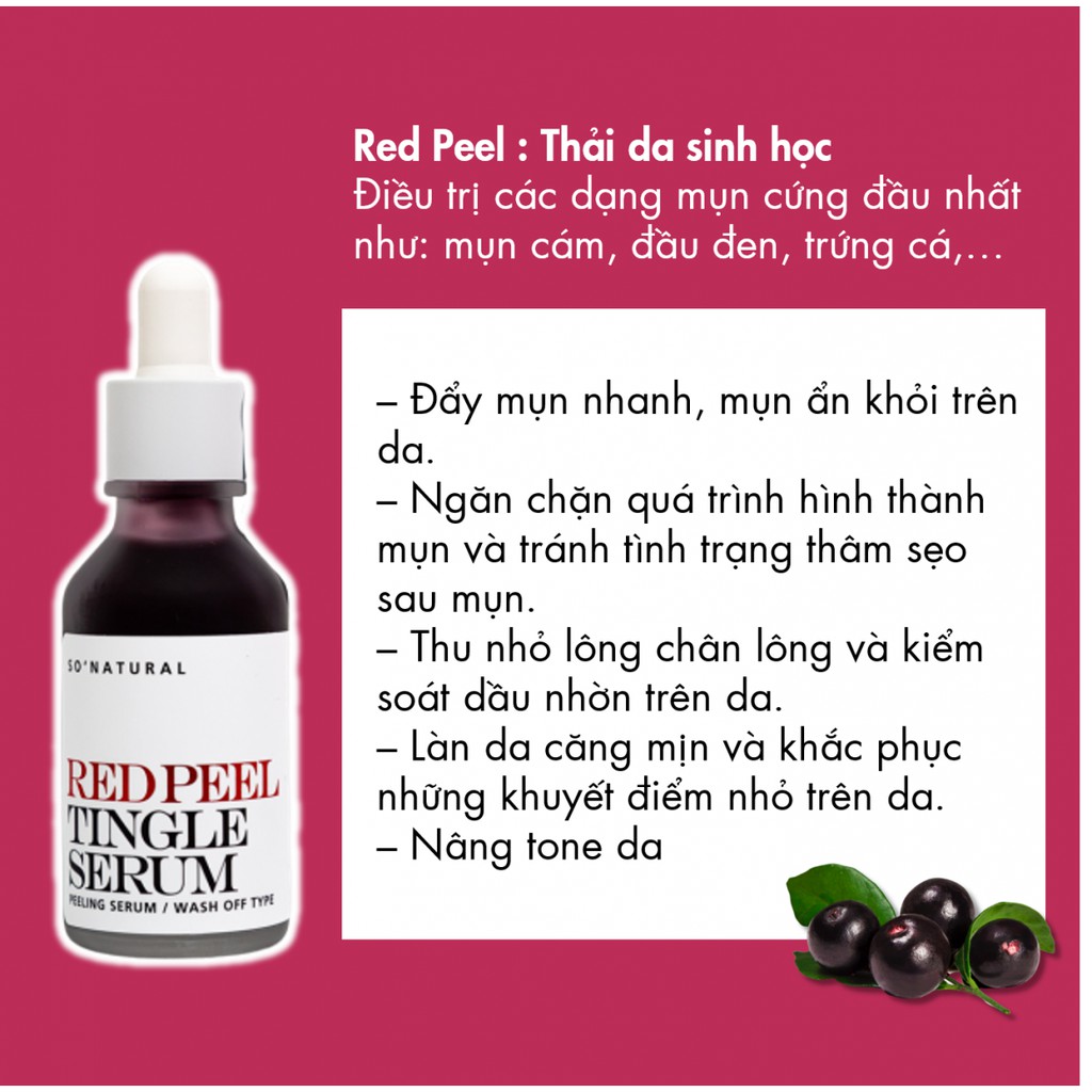 [Mẫu mới 2020] Tinh Chất Tái Tạo và Phục Hồi Da Red Peel Tingle Serum 35ml - Tặng Kèm Cột Tóc Nơ BERAV Handmade Annie Ribbon Giao Màu Ngẫu Nhiên