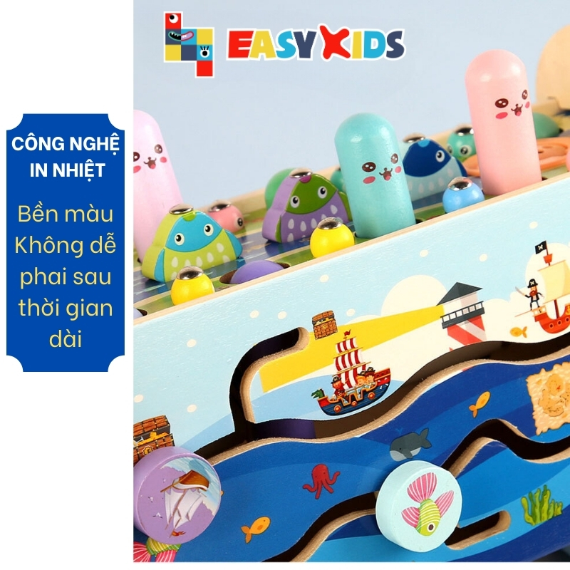 Đồ Chơi Đập Chuột Cho Bé Có Nhạc 7in1 Hình Thỏ, Đồ Chơi Giáo Dục Đa Năng Montessori