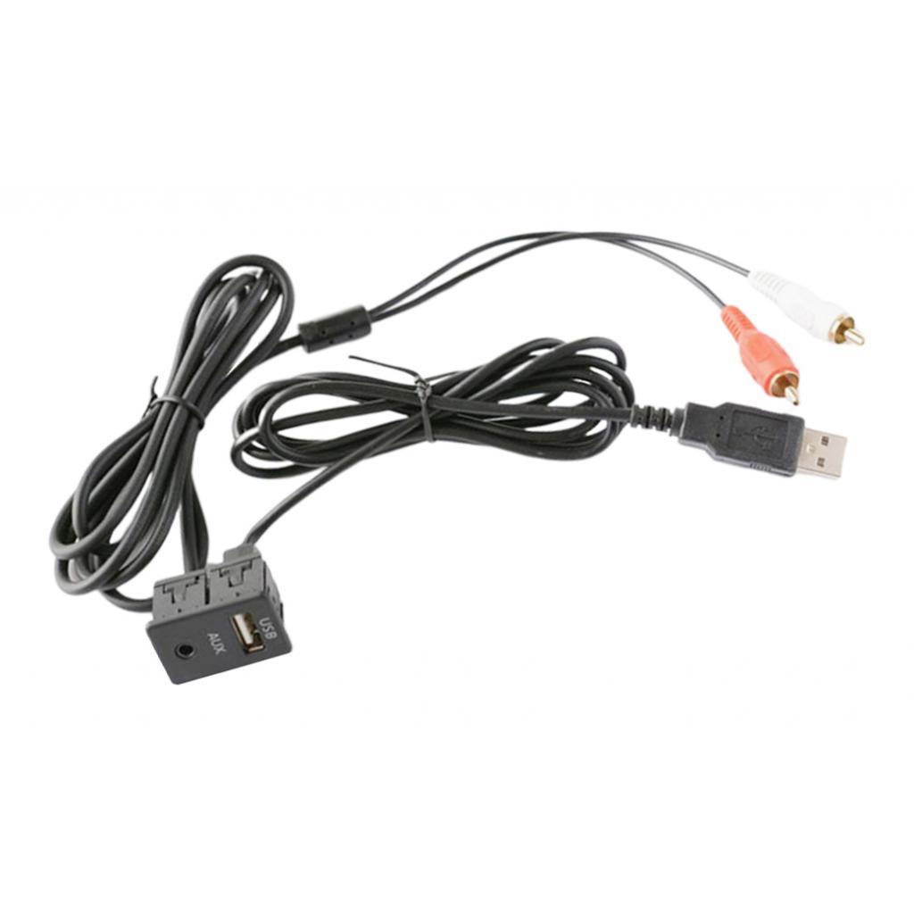 Car Mount USB AUX Adapter Extension Cable Lead Headphone