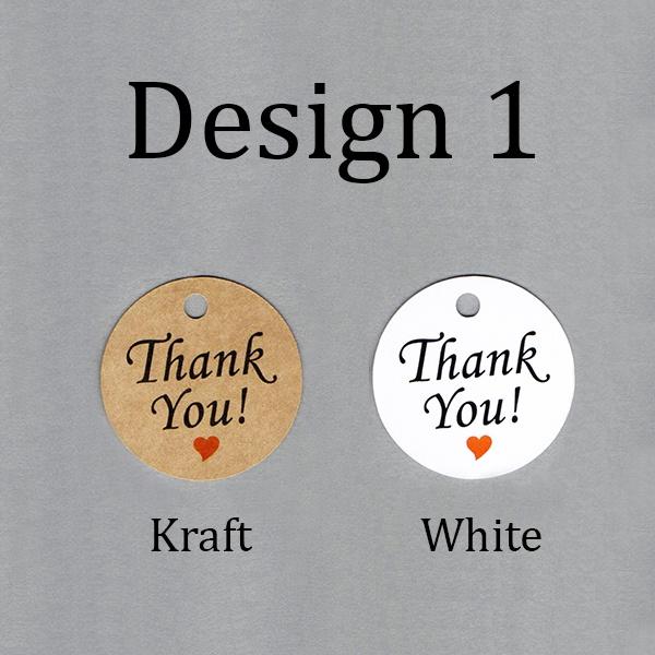 100pcs,Thẻ Tag Giấy Kraft / Trắng Treo THANK YOU Cám Ơn tag 35cm