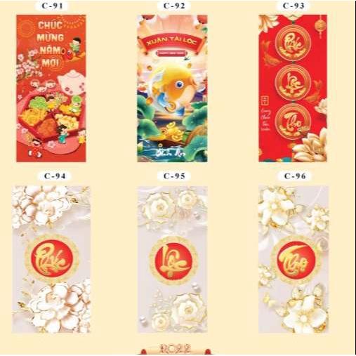 Combo 50 - 100 Bao Lixi 2022 Chúc mừng năm mới - Nhâm Dần