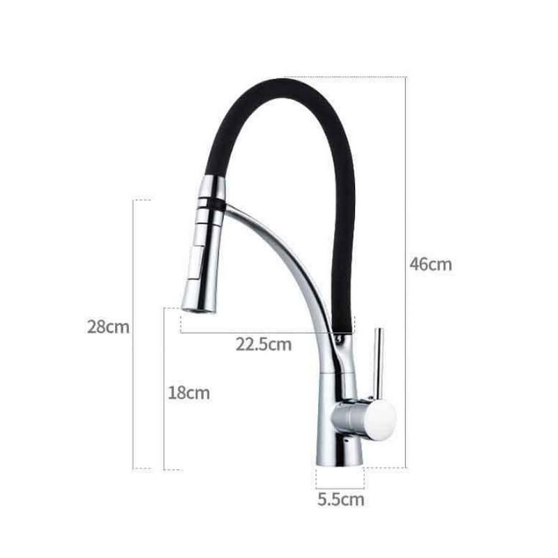 Vòi Rửa Chén Nóng Lạnh Đầu Vòi Dây Rút Tiện Lợi PAEUREU 909 ️