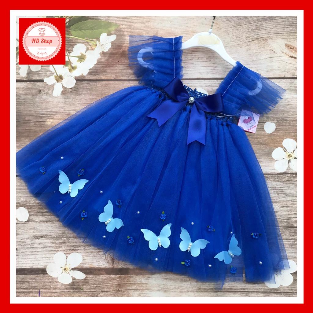 Đầm xòe cho bé gái hàng thiết kế mix nơ cực cute có nhiều mầu sắc lựa chọn