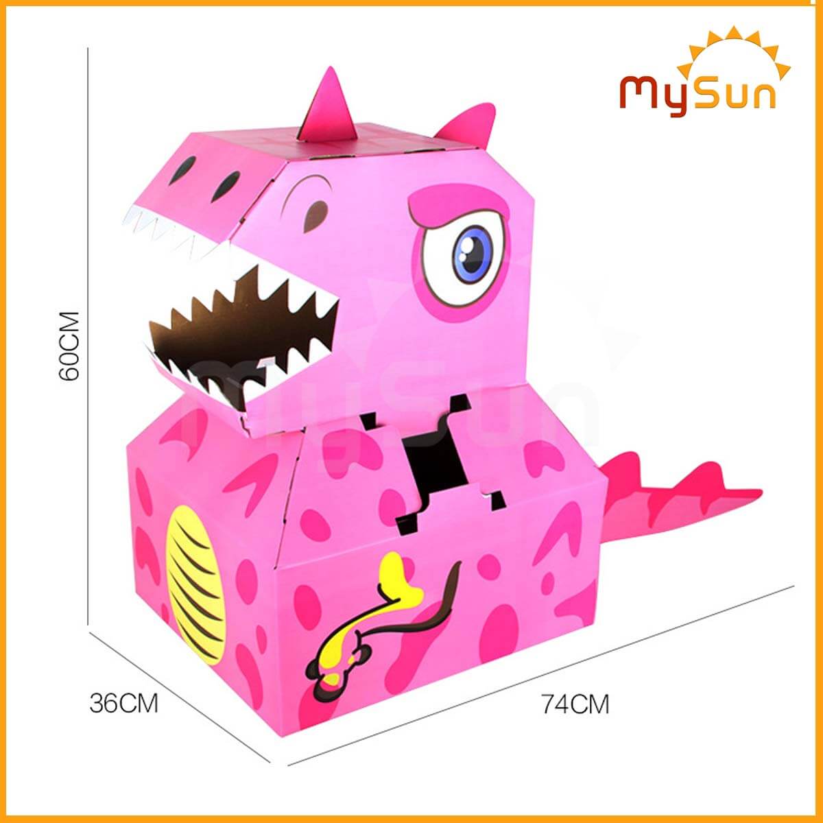 Đồ chơi lắp ráp, ghép khủng long cho bé hóa trang bằng bìa carton MySun