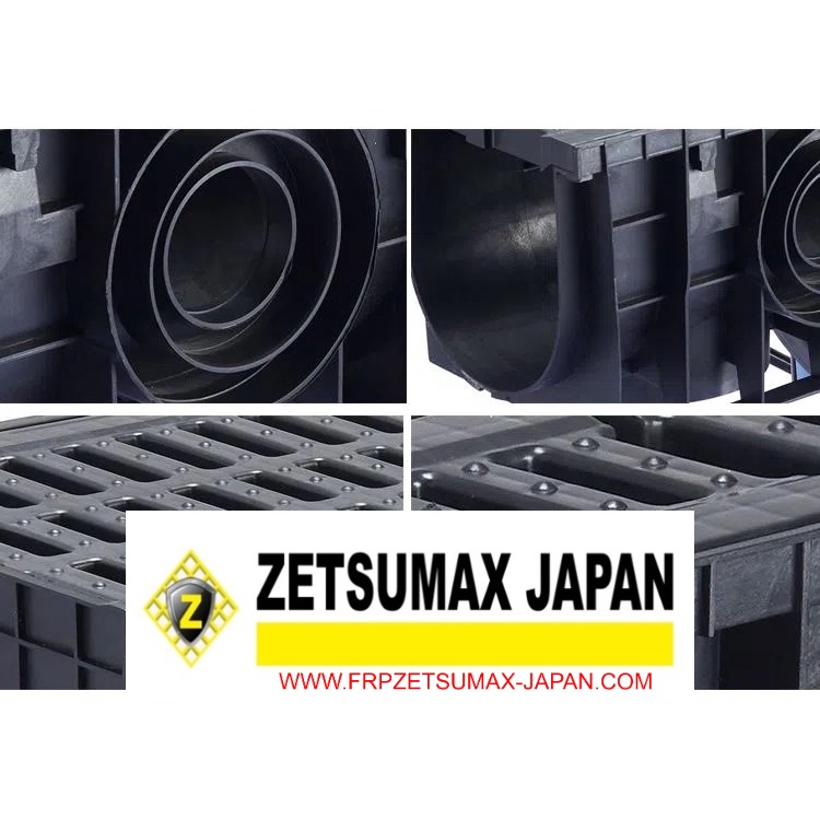 Rãnh Thoát Nước, Cống Thoát Nước Zetsumax -Japan Nhựa Hdpe Độ Bền Cao Chống Ăn Mòn Kích Thước (R)150 x (C)150 x (D)1000mm