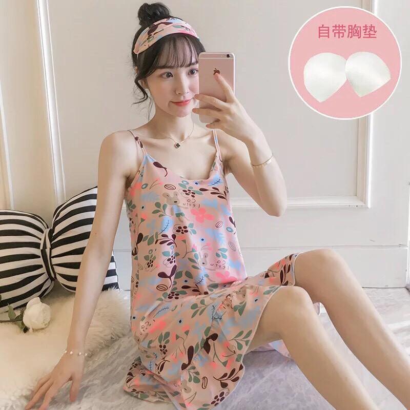 Váy Ngủ 2 Dây Kute Kèm Bịt Mắt Ubán xong
