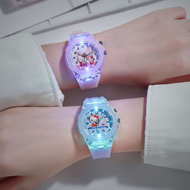 Đồng Hồ Trẻ Em KITTYLED22 - ELSALED21 DH30 DH29 Hình Hello Kitty Elsa Đèn Led Siêu Đẹp Cho Bé Gái