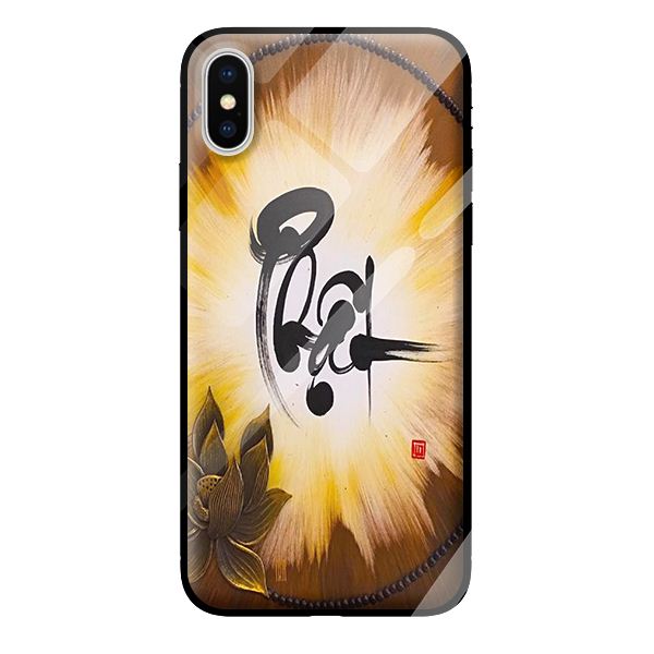 Ốp kính cường lực cho iPhone X thư pháp 27 - Hàng chính hãng