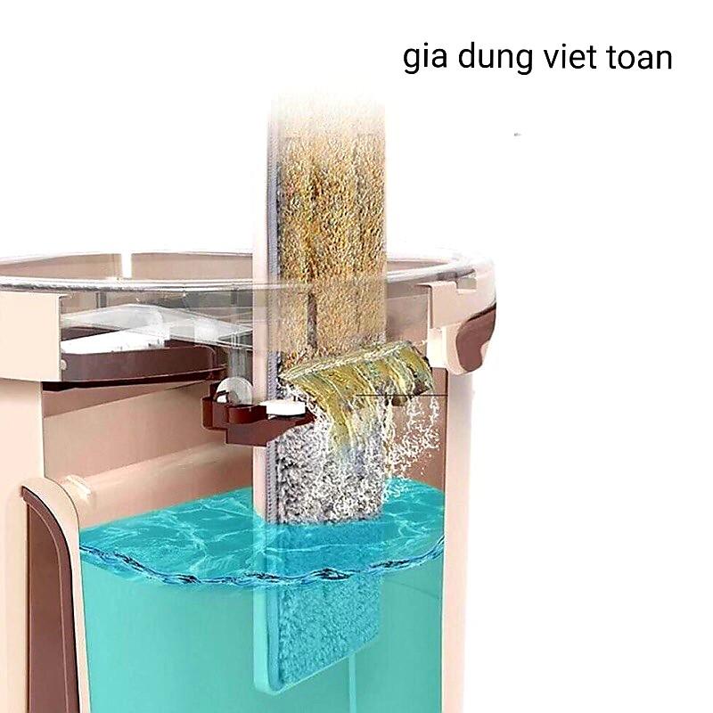 Bộ Cây Lau Nhà Chổi Lau Nhà Tự Vắt 360 Độ Chính Hãng Cao Cấp Tặng Kèm 2 Bông Lau