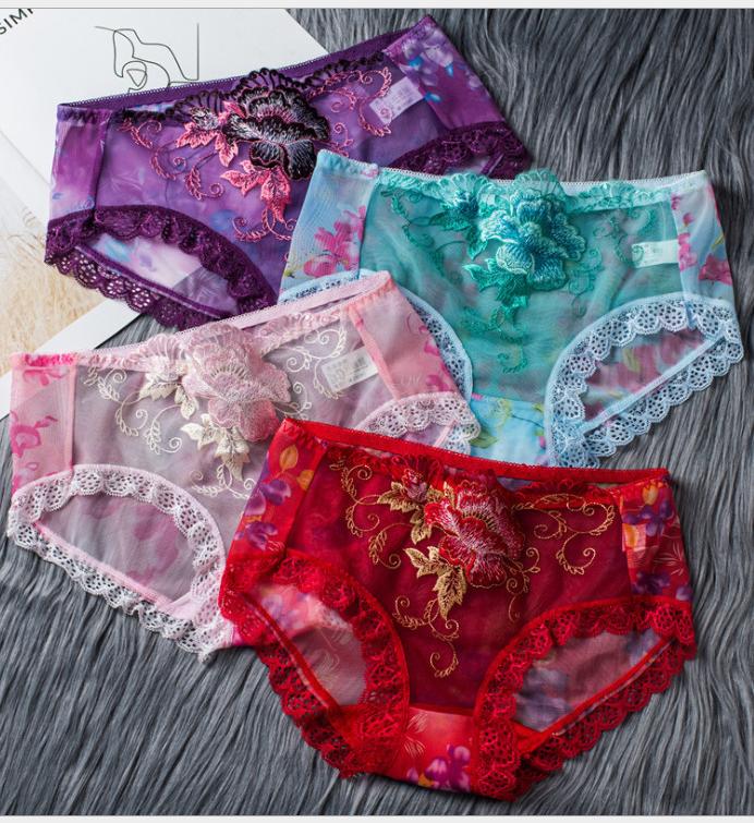 Combo 4 quần lót ren thêu hoa sexy gợi cảm