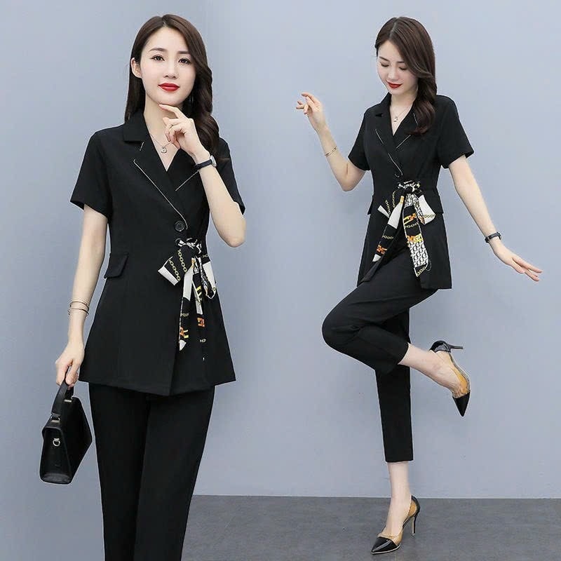 SET BỘ VEST NỮ PHỐI NƠ CAO CẤP