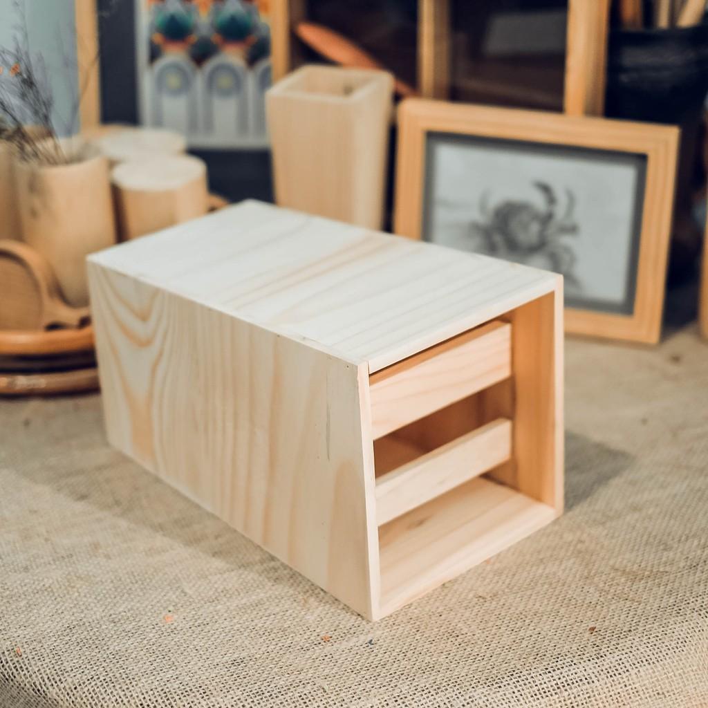 Chậu gỗ cao trang trí - Cắm hoa - Wooden flower pot