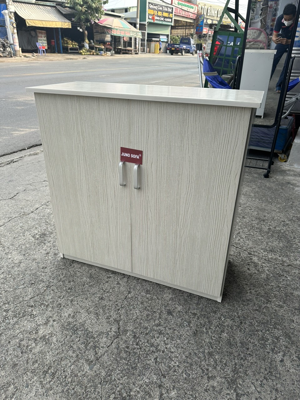 Tủ giày nhựa chống nước Juno Sofa ngang 80 x Cao 85 x sâu 31 cm