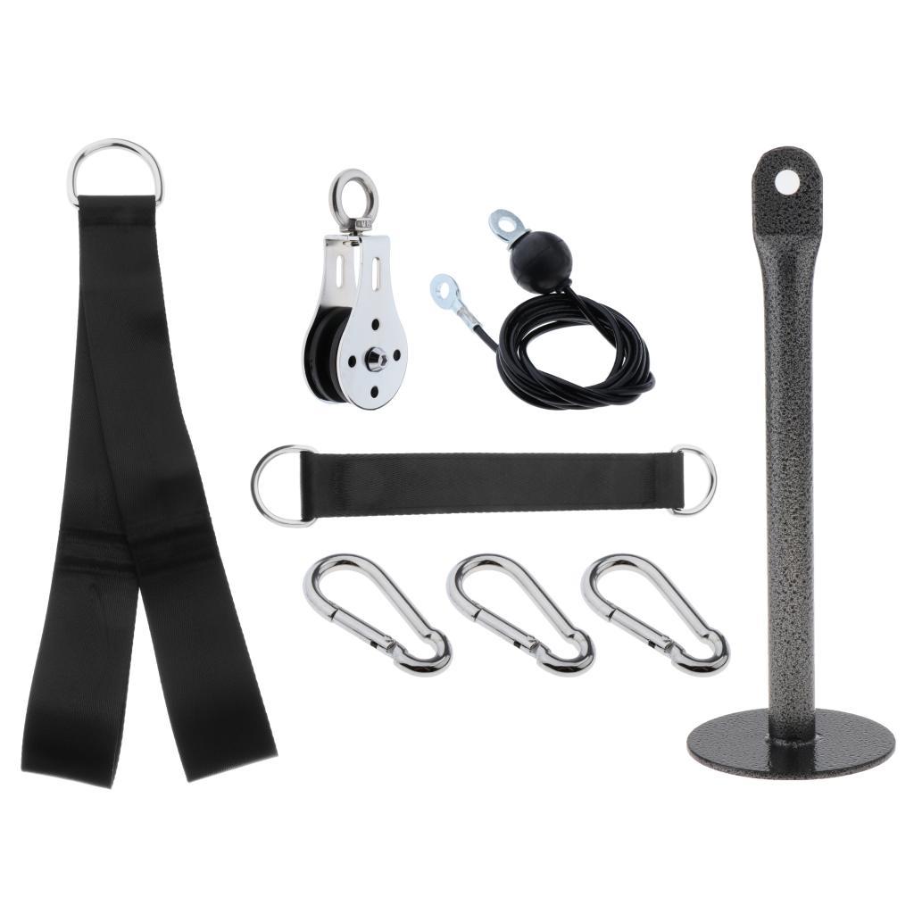Bộ cáp ròng rọc và dây treo tự tập luyện thể thao Pulley Cable LAT System DIY Loading Pin