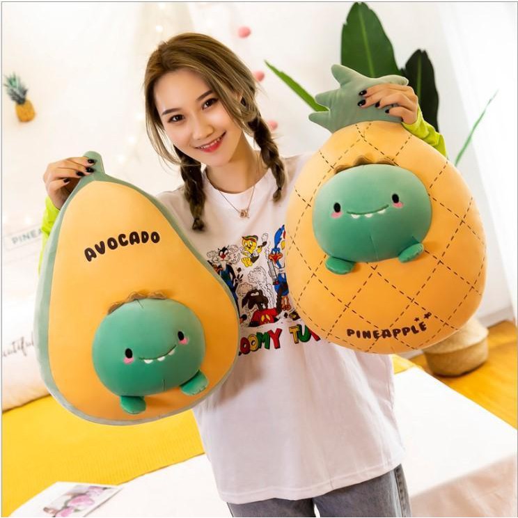 Gấu Bông Bơ Tròn Nhồi Bông Êm Mịn Dễ Thương