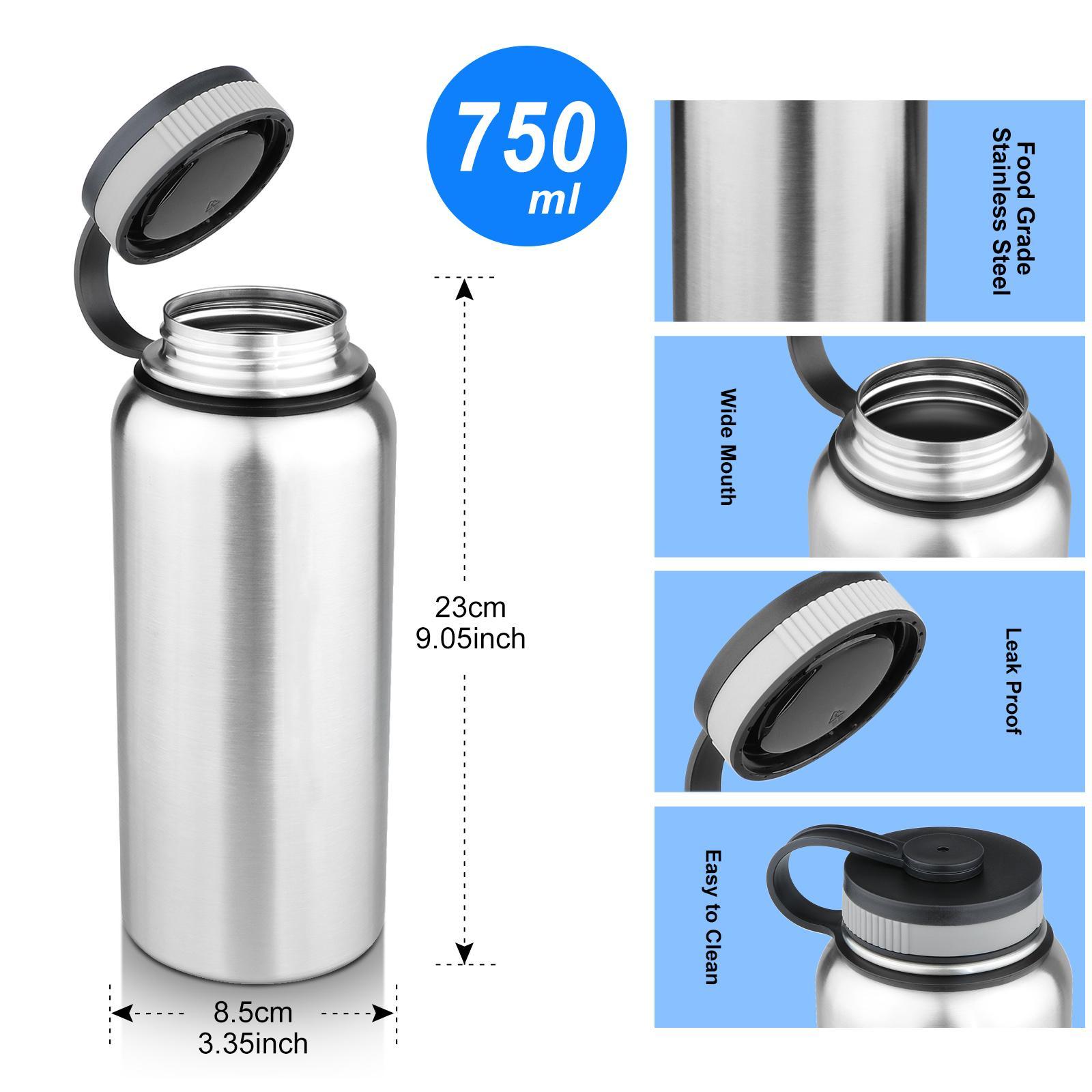 Camping Leak-Proof Water Bottle + Sturdy Cup + Mouth Spreader Bottle Hanger
