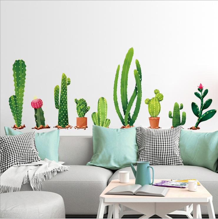 Decal trang trí nhà cửa tranh Xương rồng số 3 (60 x 150 cm)