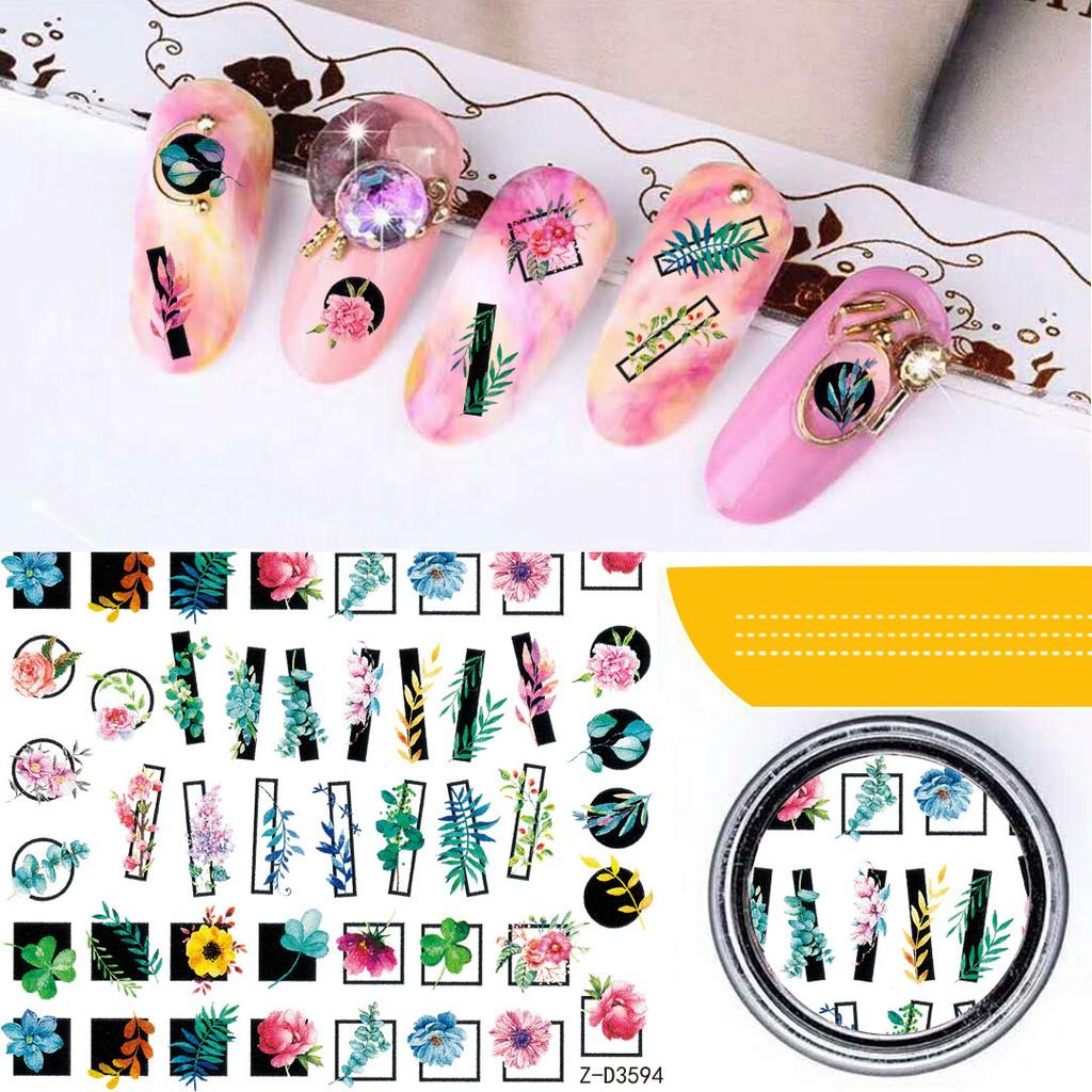 Sticker nails hoa - hình dán móng 3D 3594