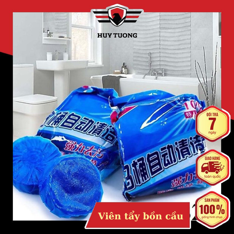 Viên thả bồn cầu tẩy sạch mảng bám khử mùi Hàn Quốc, viên tẩy bồn cầu cực kỳ tiện lợi - Huy Tưởng