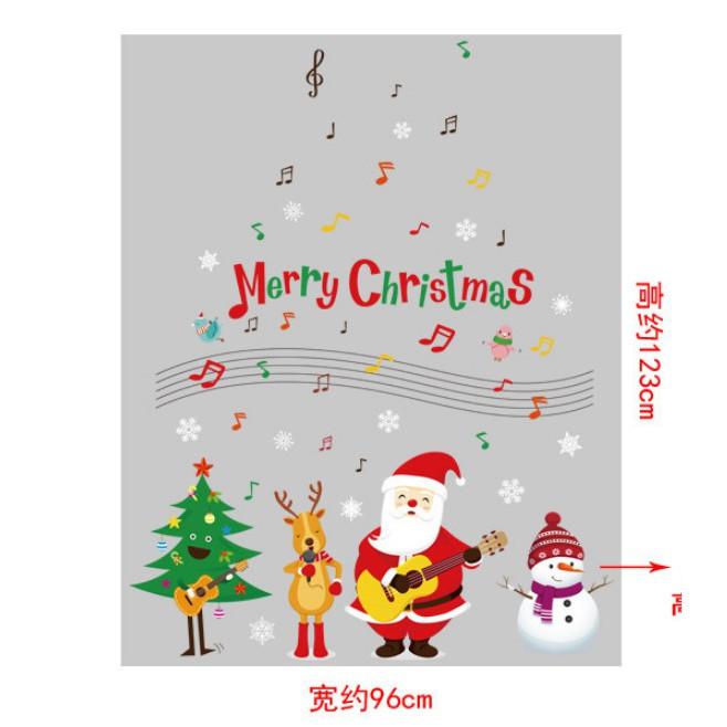 Decal trang trí noel ban nhạc mừng giáng sinh