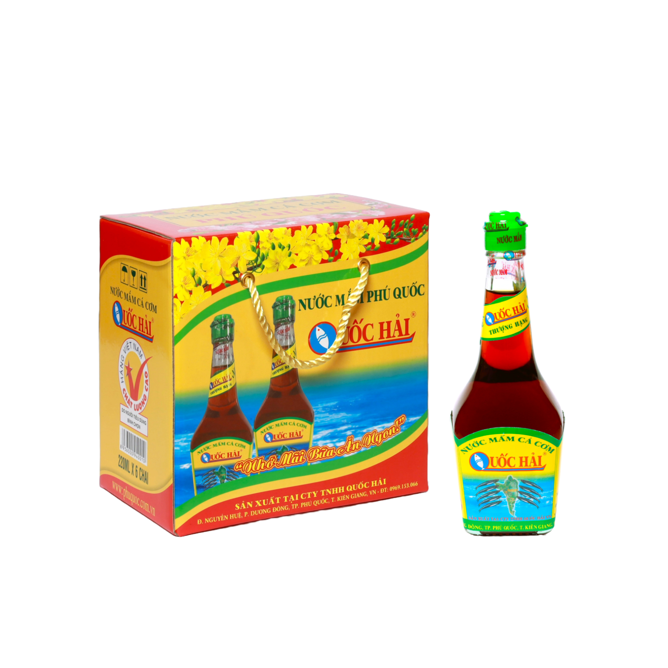 Nước mắm Phú Quốc - Quốc Hải Thượng Hạng - Hộp 6 chai 220ml