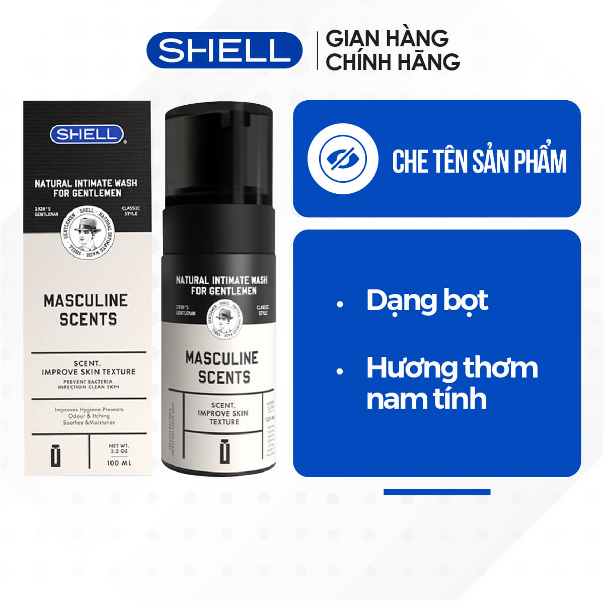 Dung dịch vệ sinh nam hương thơm nam tính - Shell Masculine Scents