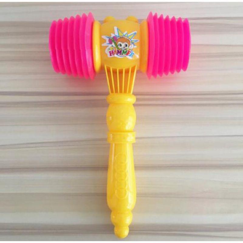 Búa nhựa đồ chơi cho bé, búa nhựa kêu chíp chíp, búa đập 2 đầu màu sắc hài hòa
