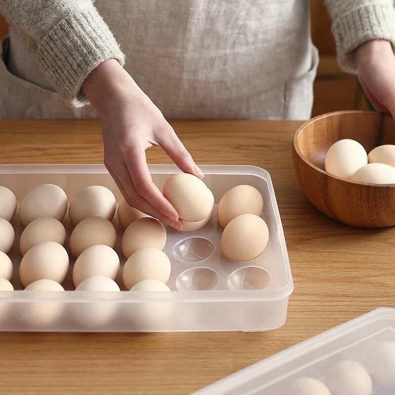 Hộp đựng trứng 24 quả có nắp đậy nhựa Việt Nhật  Khay bảo quản trứng không bị vỡ chắc chắn (6786)