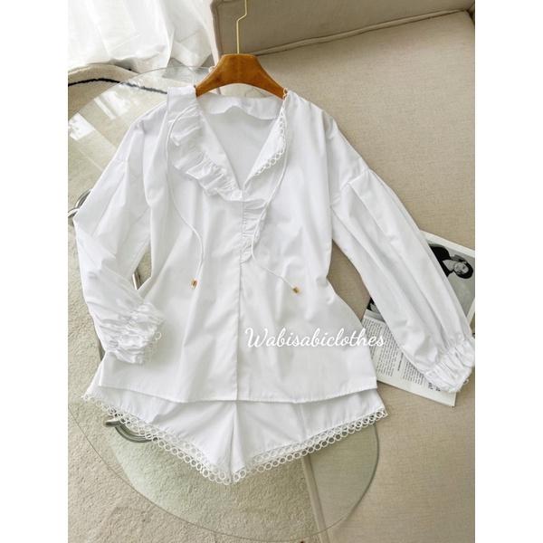 SET SHORT VIỀN REN Wabisabi N1803