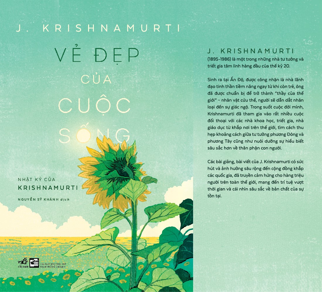 Sách - Vẻ đẹp của cuộc sống (Nhật ký của Krishnamurti) (J. Krishnamurti) (Nhã Nam Official)