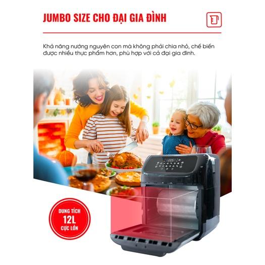 HÀNG NHẬP KHẨU CHÍNH HÃNG -NỒI CHIÊN, NƯỚNG KHÔNG DẦU AIR FRYER OVENS DUNG TÍCH 12L - 002776