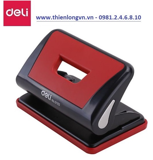 Máy đục lỗ Deli - E0103 màu đỏ (10 tờ)