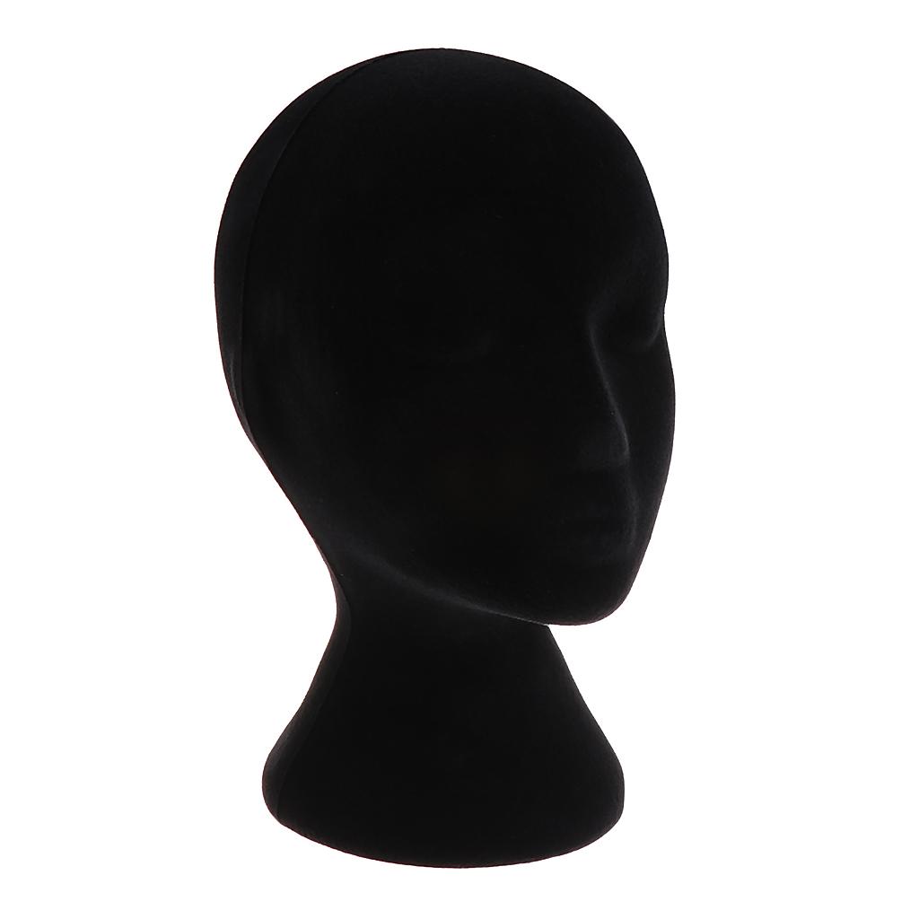 Nữ Bọt Biển Manikin Mô Hình đầu Tóc Giả Kính Hiển Thị đứng -Black