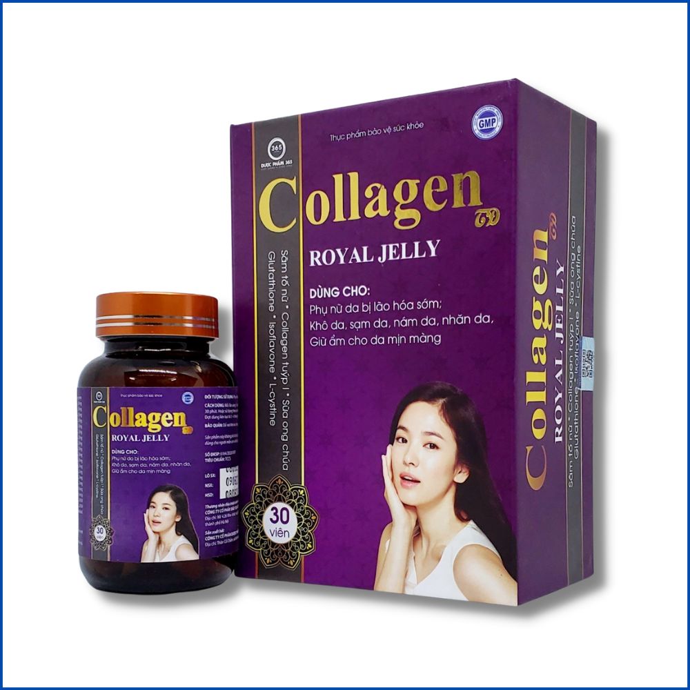 Collagen Royal Jelly - Ngăn ngừa quá trình lão hóa, Tăng cường độ đàn hồi cho da, Bảo vệ tế bào da, giúp da chắc khỏe, mịn màng