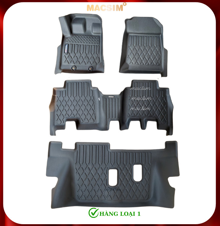 Hình ảnh Thảm lót sàn xe ô tô Isuzu MUX 2022+(sd) Nhãn hiệu Macsim chất liệu nhựa TPE cao cấp màu đen