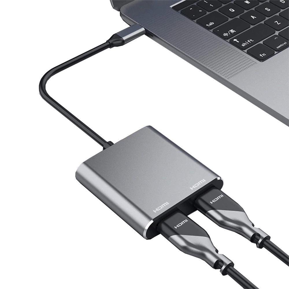 Hub Chuyển Đổi Type C Sang HDMI 2 Trong 1 4K Chuyên Dụng Cho Macbook Laptop Điện Thoại
