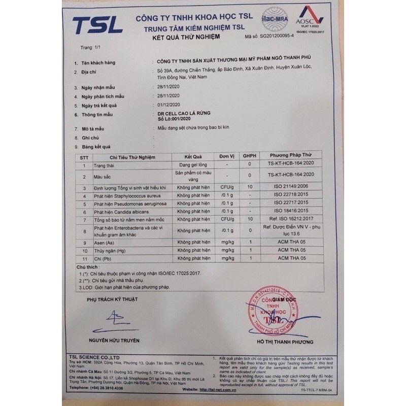 Cao đốt mỡ lá rừng Dr Cell bay mỡ sau 7 ngày