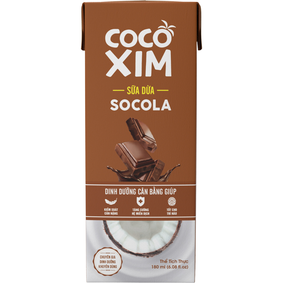 Sữa Dừa Cocoxim socola 180ml thùng 48 hộp