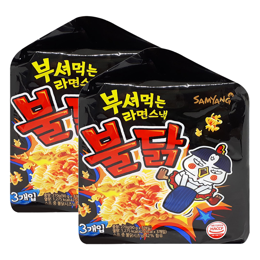 Combo 6 Gói Mì Snack Gà Cay Samyang
