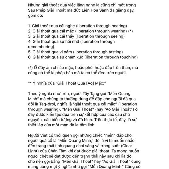 Mền Quang Minh cao cấp - mền /áo giải thoát