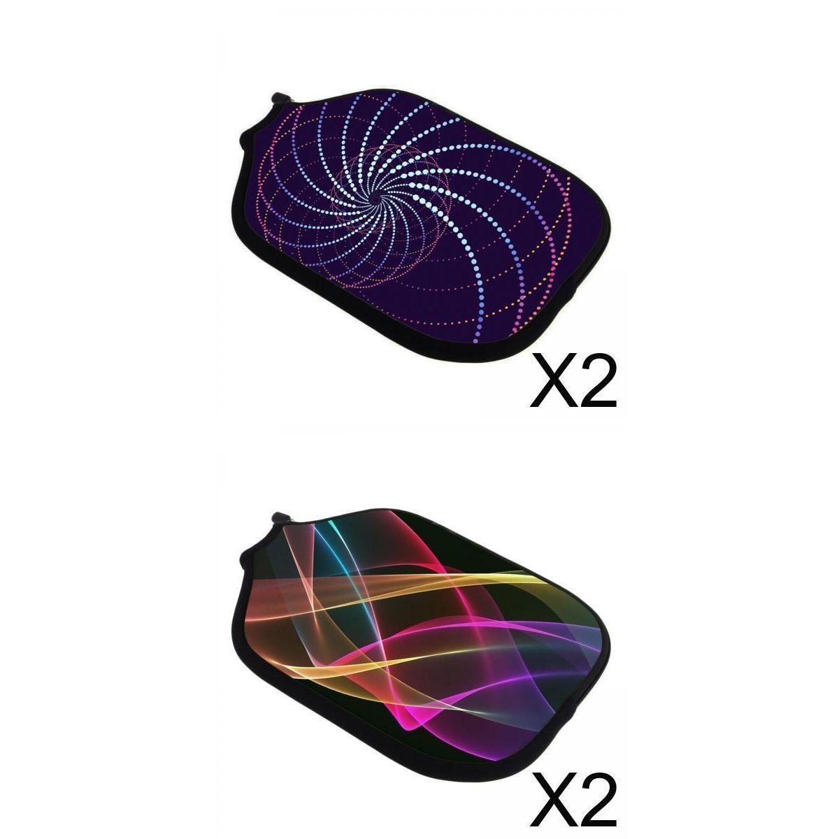 4pcs Neoprene Pickleball Paddle Cover Zipper Sleeve