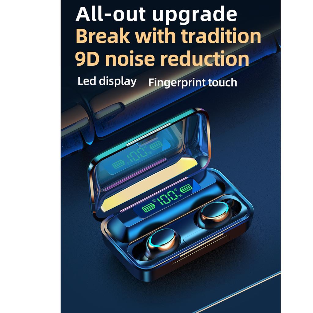 Wireless  Bluetooth 5.0 Earphones 9D Stereo Sports LED hands-free Earbuds